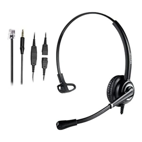 Auriculares de teléfono con conector RJ9 y conector de_1