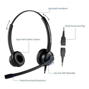 Auriculares de teléfono con micrófono con cancelación de_3