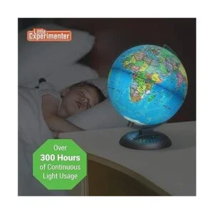 Globo del mundo iluminado para niños con soporte_4