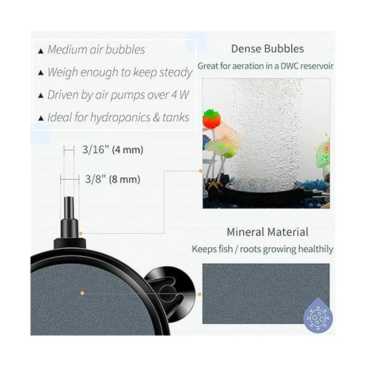 Pawfly Air Stone Disc Fine Bubble Diffuser for Pump_4