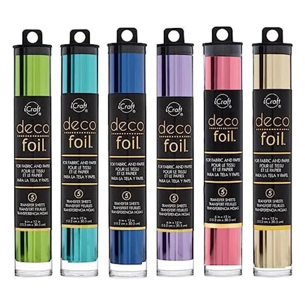 Deco Foil Hojas de transferencia Champán verde_1