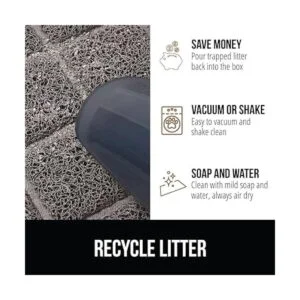 Gorilla Grip Tapete grueso para atrapar arena para gatos_6