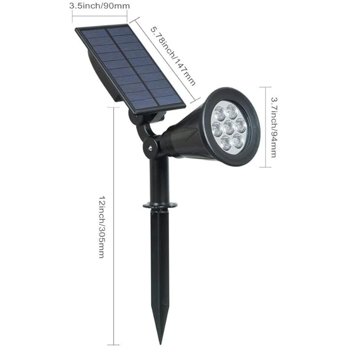 TSUN 4 luces LED para jardín