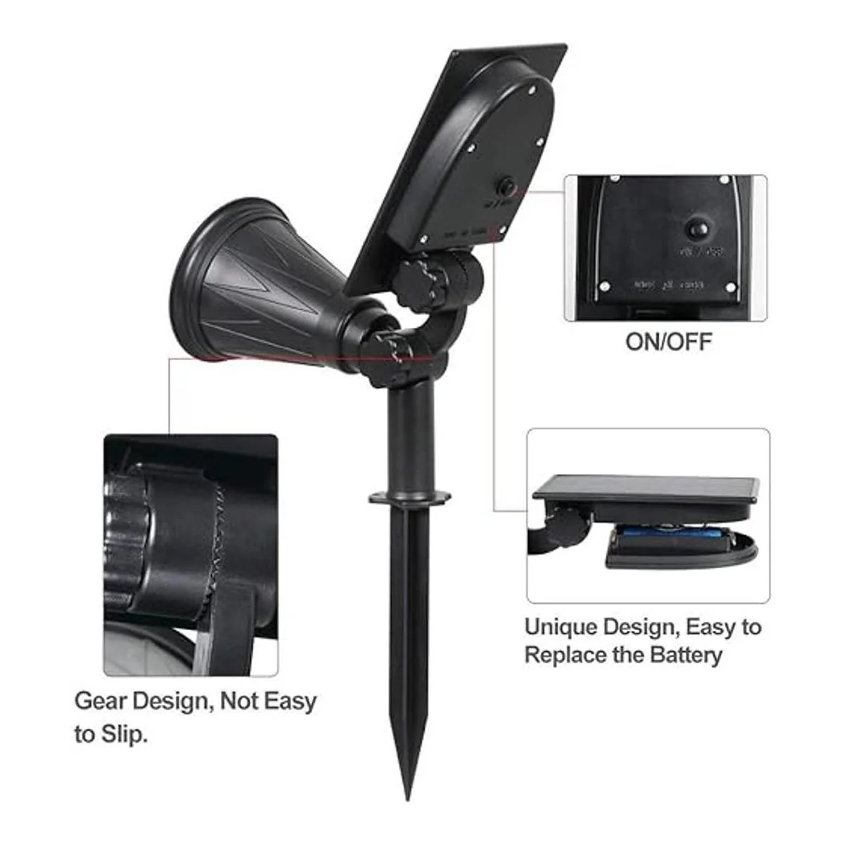 TSUN 4 luces LED para jardín