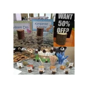 Soporte rústico de madera para números de mesa soporte_3