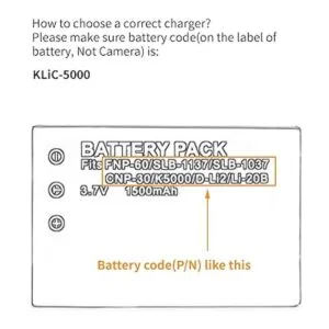 KLIC5000 Ultra Slim USB cargador para Zoom Kodak EasyShare_3