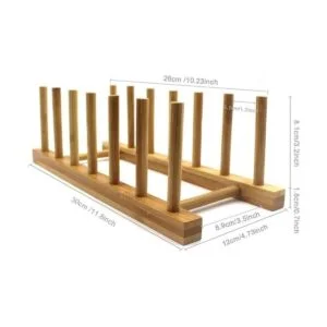 Rejilla de secado con soporte de bambú para organizar_2