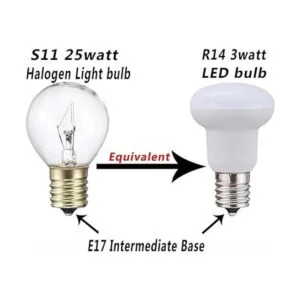 Paquete de 4 BR14 R14 E17 Bombilla LED 3 W equivalente