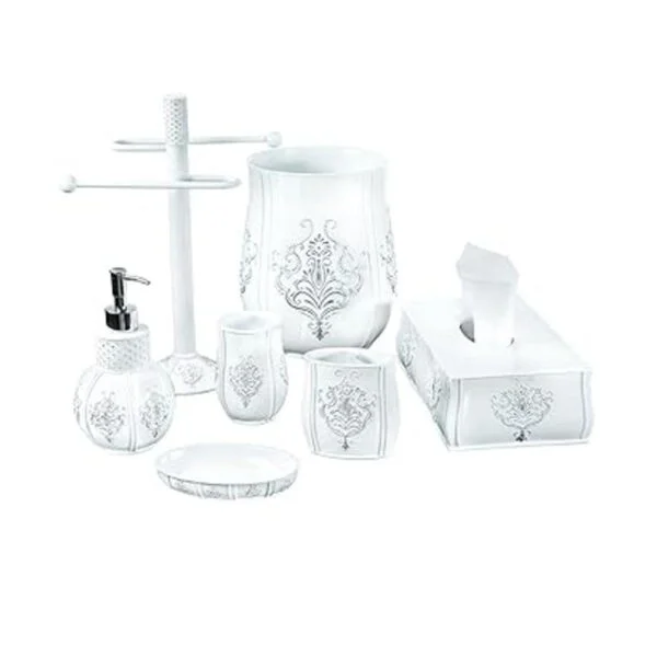Creative Scents Bote de basura de baño blanco vintage_4