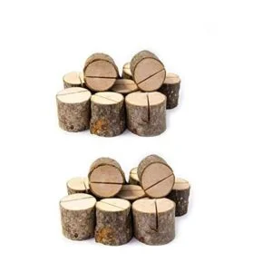 Soporte rústico de madera para números de mesa soporte_1