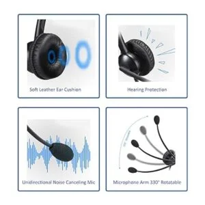 Auriculares de teléfono con conector RJ9 para teléfono_3