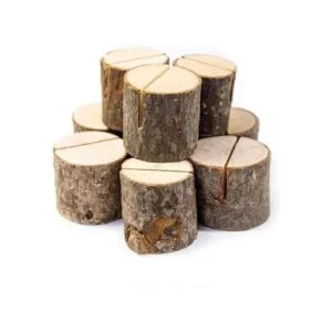 Soporte rústico de madera para números de mesa soporte_2