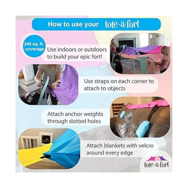 Kit de manta fuerte para niños el original TOTEAFORT_4