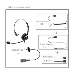 Auriculares de teléfono con conector RJ9 para teléfono_5