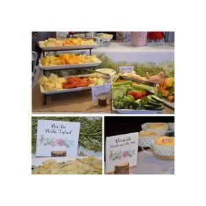 Soporte rústico de madera para números de mesa soporte_6