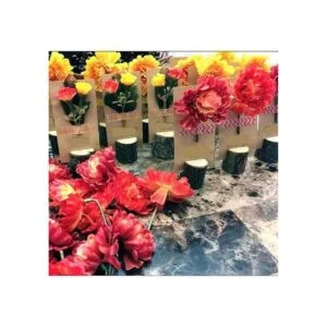 Soporte rústico de madera para números de mesa soporte_4