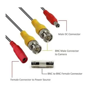 InstallerCCTV Cable de alimentación y vídeo BNC todo en_2