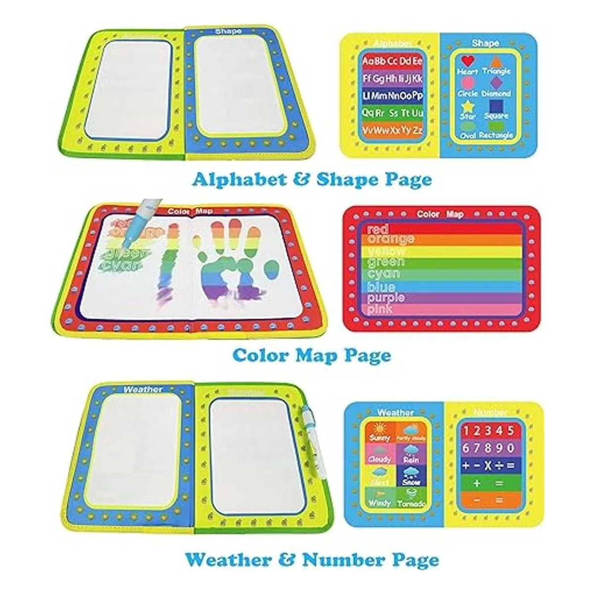 LST LISKTO El libro mágico de agua está hecho de tapete de_4