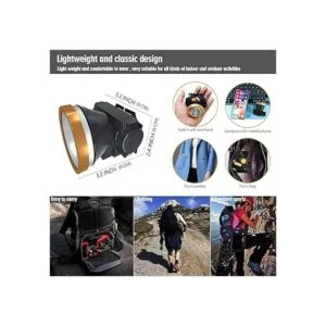 ODEAR Linterna frontal LED superbrillante impermeable_4