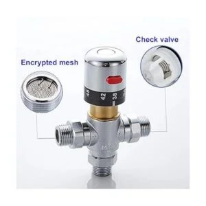 Fyeer Válvula termostática de 3 vías válvula mezcladora