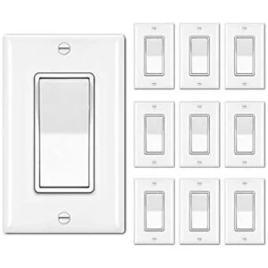 BESTTEN Interruptor de luz de pared con placa de pared
