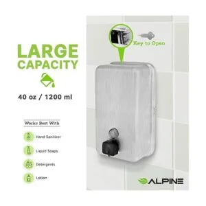 Alpine Dispenser de jabón líquido manual amurado de_3
