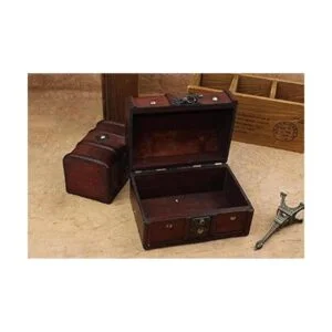 Coolrunner Caja de madera vintage antigua 2 unidades con_5