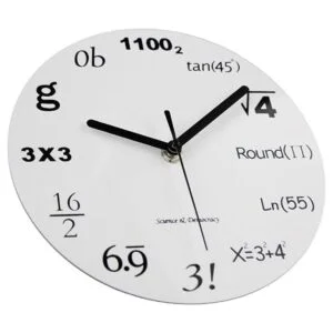 Reloj de pared Timelike Matemáticas reloj de pared único