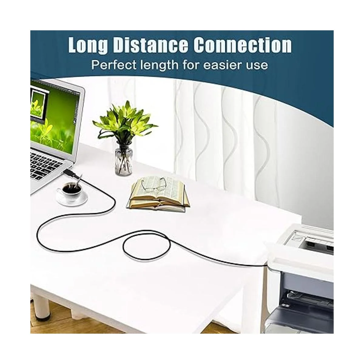 LUNLING Inovat Cable de impresora USB para HP DESKJET_2