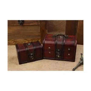 Coolrunner Caja de madera vintage antigua 2 unidades con_6