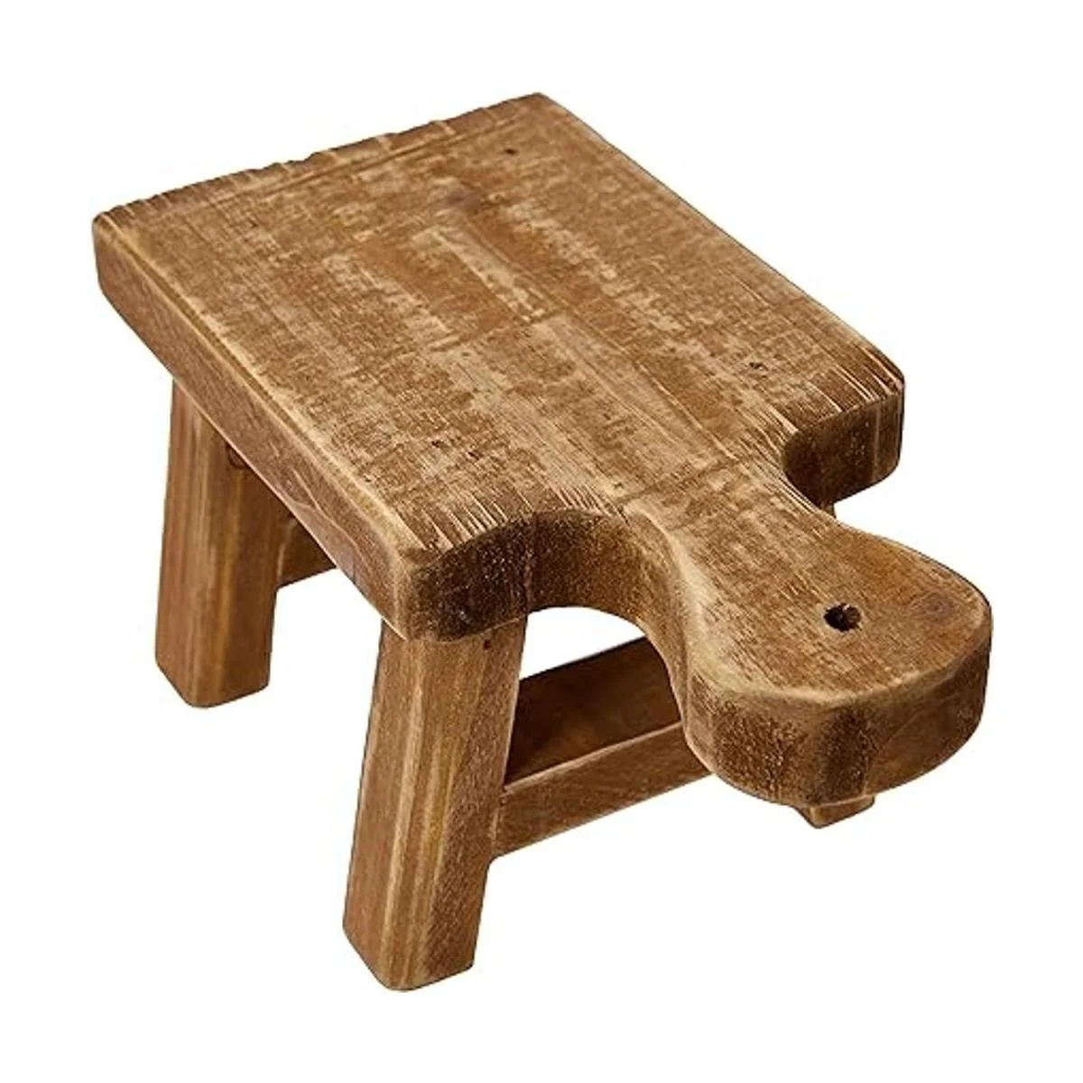 Creative CoOp Pedestal rectangular de madera con asa_3