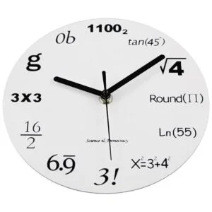 Reloj de pared Timelike Matemáticas reloj de pared único