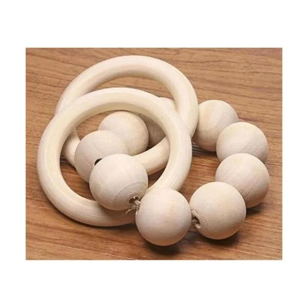Penta ngel 5pcs madera natural de Unfinished de 37_3
