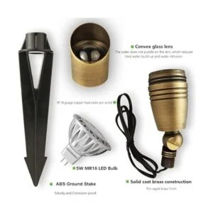 Makergroup Foco LED de latón 12 V bajo voltaje_3