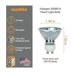 Sunlite 40712 MR16 Bombilla reflectora halógena 35 W