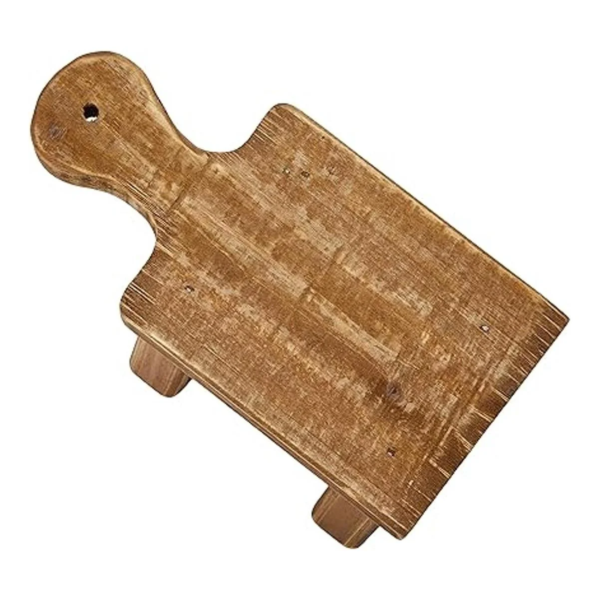 Creative CoOp Pedestal rectangular de madera con asa_4