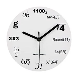 Reloj de pared Timelike Matemáticas reloj de pared único