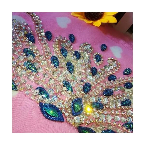 Exquisito parche de cristales de imitación para coser en_6
