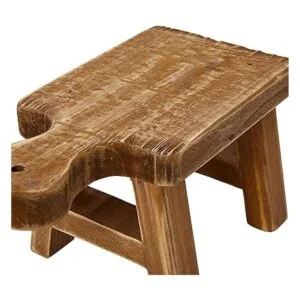 Creative CoOp Pedestal rectangular de madera con asa_5