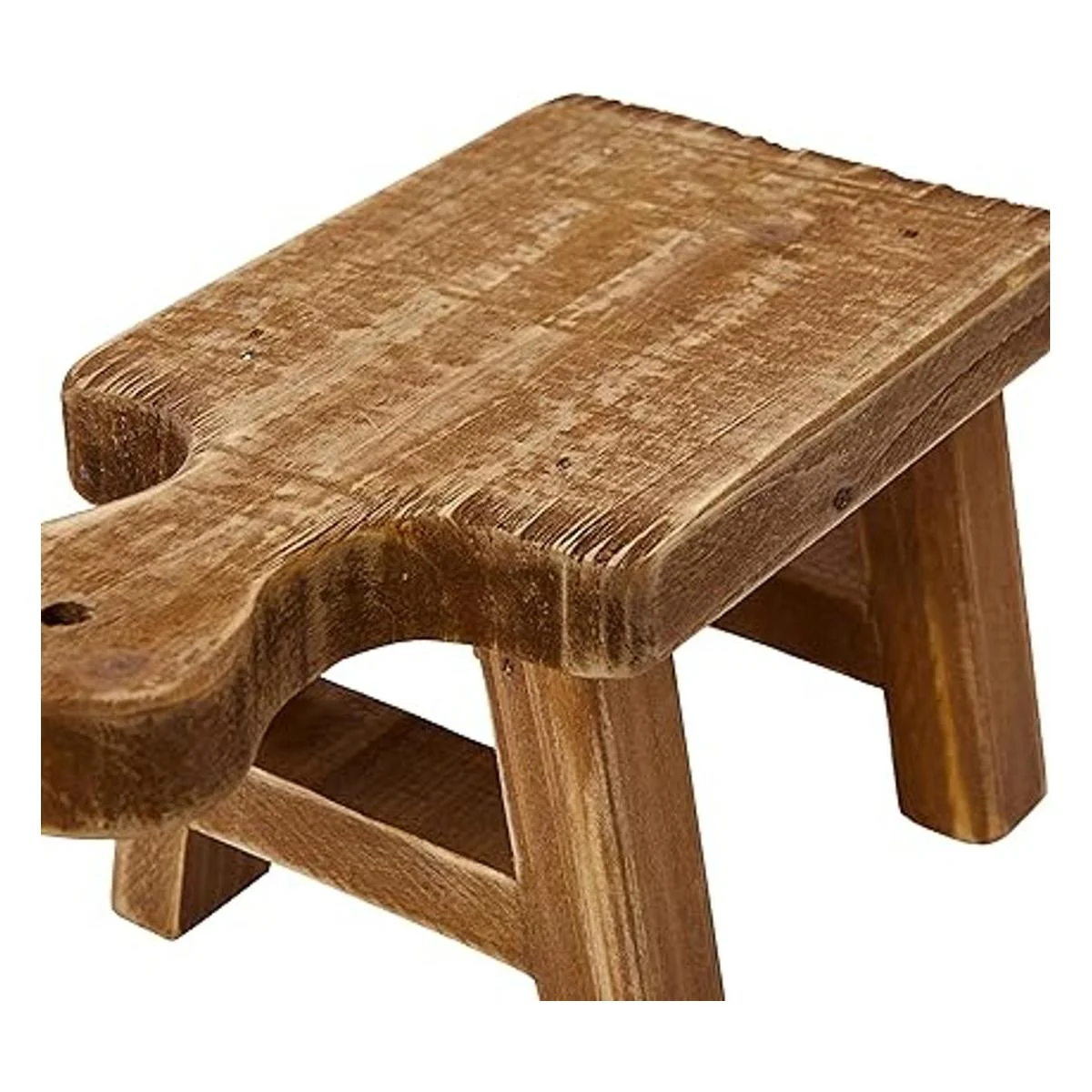 Creative CoOp Pedestal rectangular de madera con asa_5