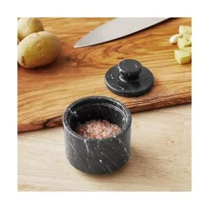 Fox Run Bodega de sal de mármol negro_5