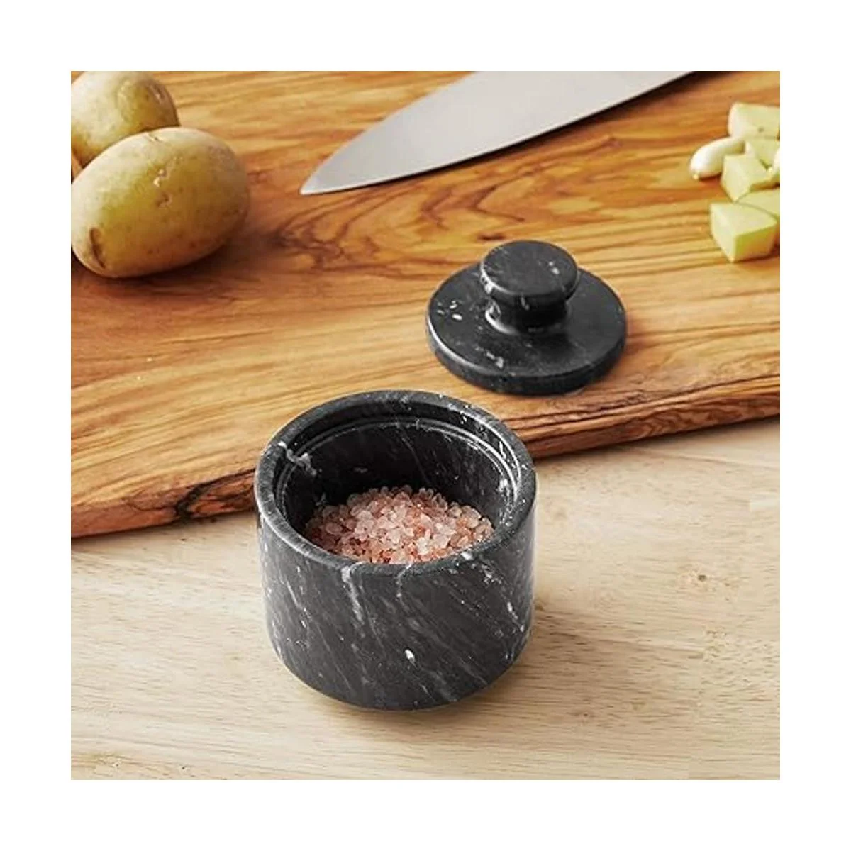 Fox Run Bodega de sal de mármol negro_5