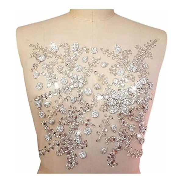 Apliques de flores con cuentas hechas a mano brillantes_3