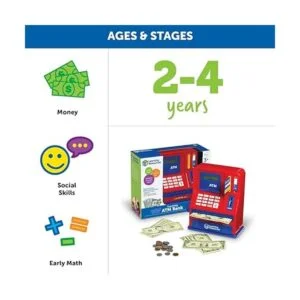 Learning Resources Teaching ATM Bank 32 piezas juguetes_5