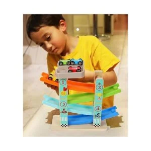 TOWO Juguete de madera para rampa de automóvil tobogán_4