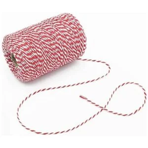 Tenn Well Cordon rojo y blanco 656.2 ft de algodón ideal_2