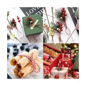 Tenn Well Cordon rojo y blanco 656.2 ft de algodón ideal_5