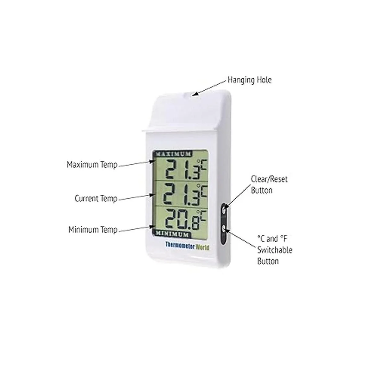 Termómetro digital de invernadero para monitorear