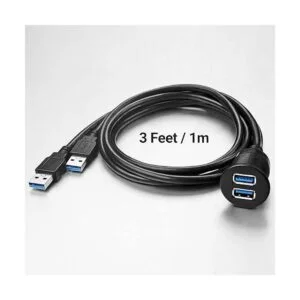 Soporte para auto con 2 puertos Dual USB 3.0 macho a cable