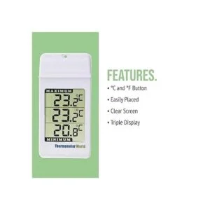 Termómetro digital de invernadero para monitorear